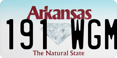 AR license plate 191WGM