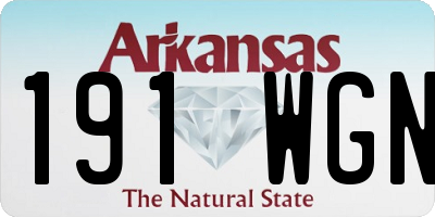 AR license plate 191WGN