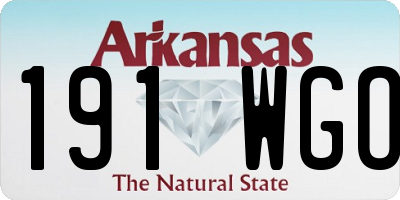 AR license plate 191WGO