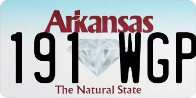 AR license plate 191WGP