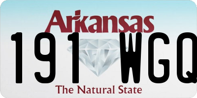 AR license plate 191WGQ