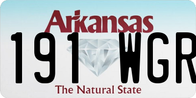 AR license plate 191WGR