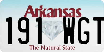 AR license plate 191WGT