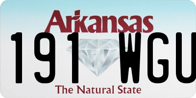 AR license plate 191WGU