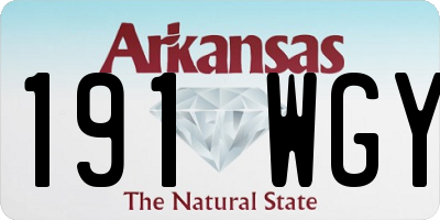 AR license plate 191WGY