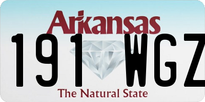 AR license plate 191WGZ