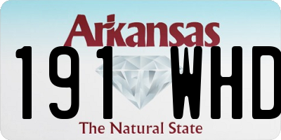 AR license plate 191WHD