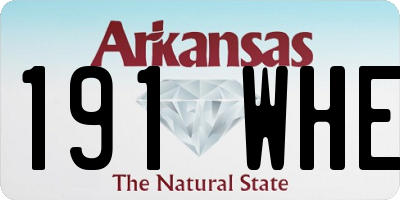 AR license plate 191WHE