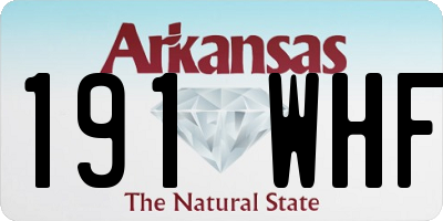 AR license plate 191WHF