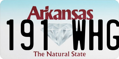 AR license plate 191WHG
