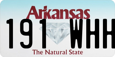 AR license plate 191WHH
