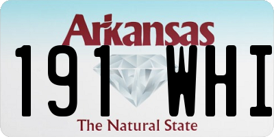 AR license plate 191WHI