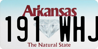 AR license plate 191WHJ