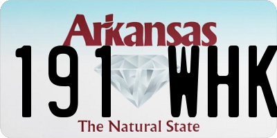 AR license plate 191WHK