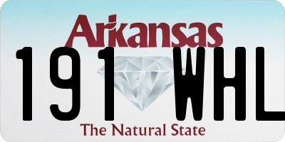 AR license plate 191WHL