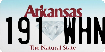 AR license plate 191WHN