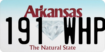 AR license plate 191WHP