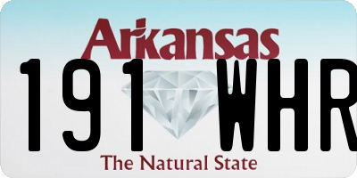 AR license plate 191WHR