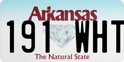 AR license plate 191WHT