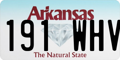 AR license plate 191WHV