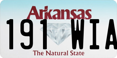 AR license plate 191WIA
