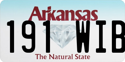 AR license plate 191WIB