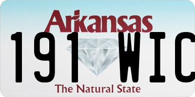AR license plate 191WIC
