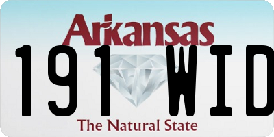 AR license plate 191WID