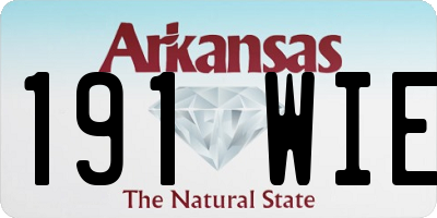 AR license plate 191WIE