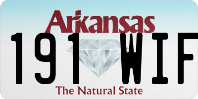 AR license plate 191WIF