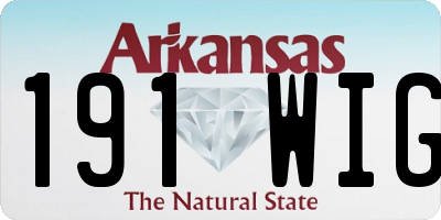 AR license plate 191WIG
