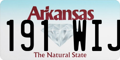 AR license plate 191WIJ