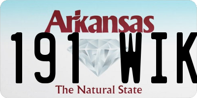 AR license plate 191WIK