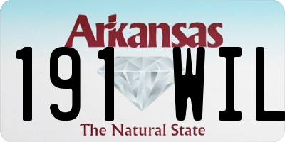 AR license plate 191WIL