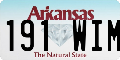 AR license plate 191WIM