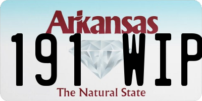 AR license plate 191WIP