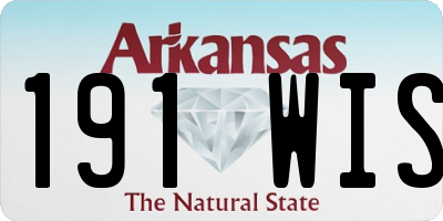 AR license plate 191WIS