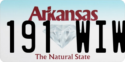 AR license plate 191WIW