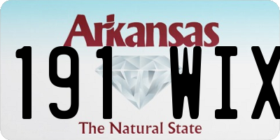 AR license plate 191WIX