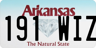 AR license plate 191WIZ