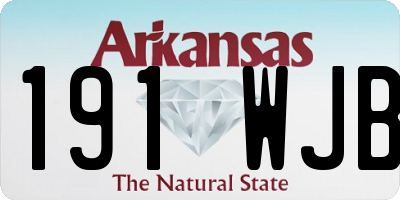 AR license plate 191WJB