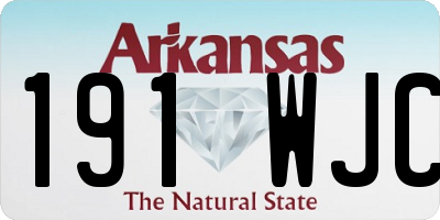 AR license plate 191WJC