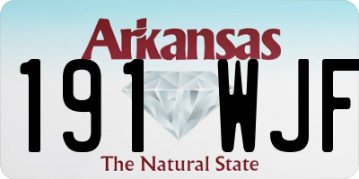 AR license plate 191WJF