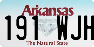 AR license plate 191WJH
