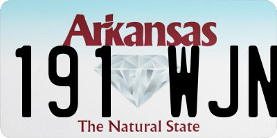 AR license plate 191WJN