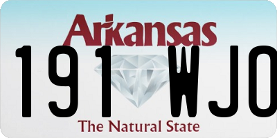AR license plate 191WJO