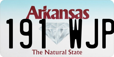 AR license plate 191WJP