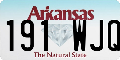AR license plate 191WJQ