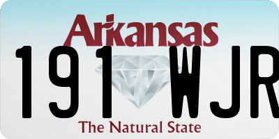 AR license plate 191WJR
