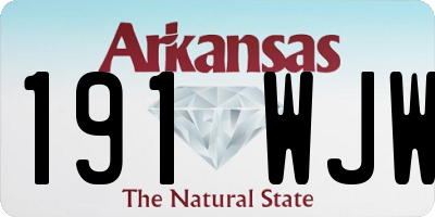 AR license plate 191WJW